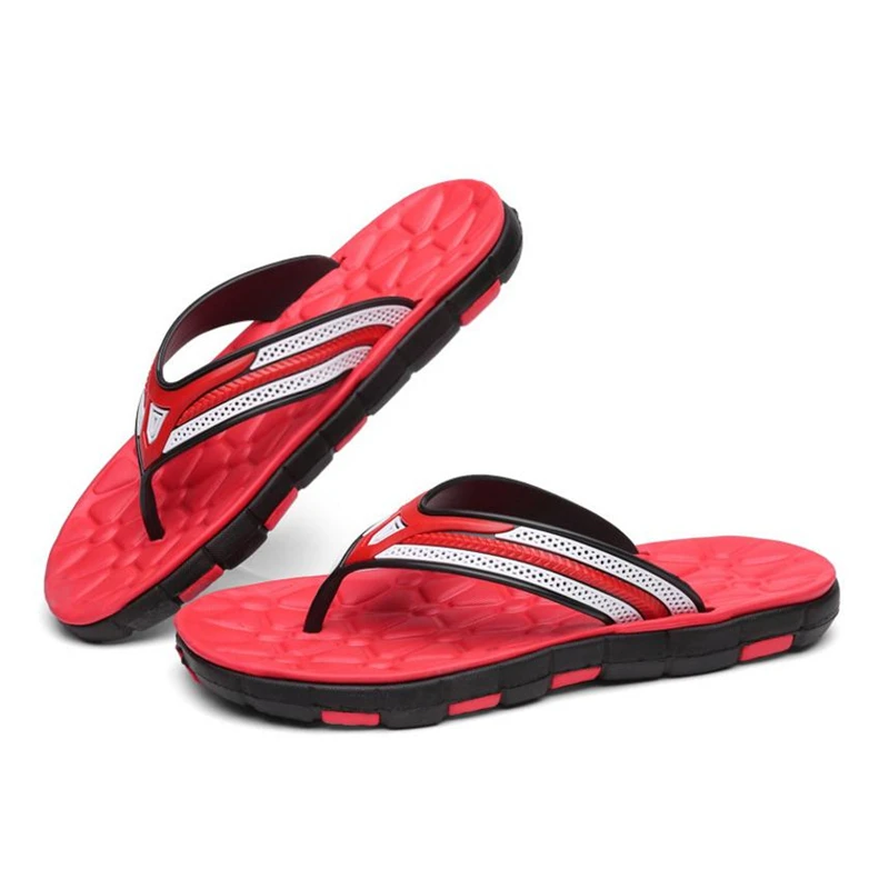 

Men Fashion Beach Flip Flops 2019 New Summer Casual Shoes Man Slip-on Slippers Big Size EU40-45 Male Bathroom Flip Flop SH022808