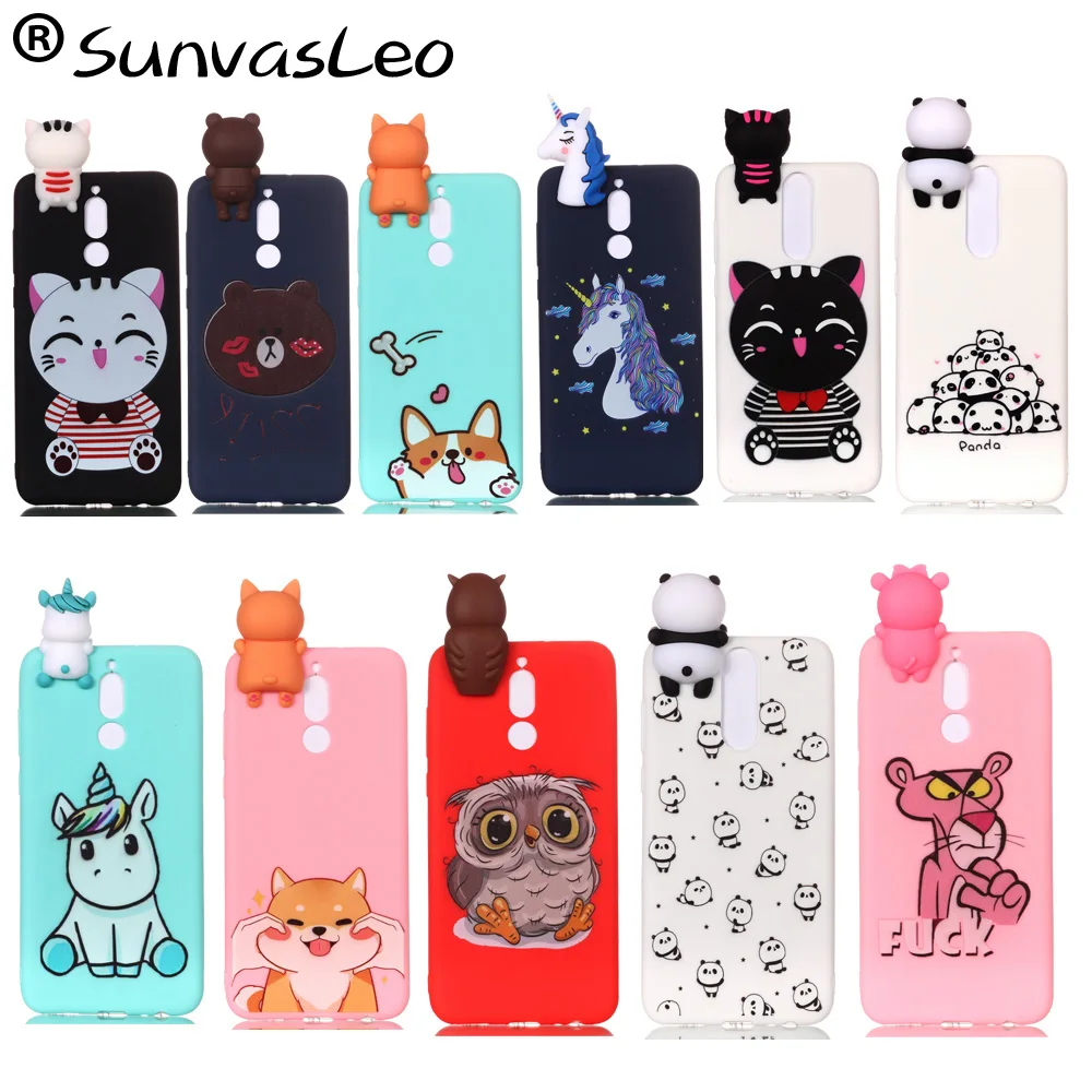 For Huawei Mate 10 Lite Cases 3D Silicone Case Cartoon