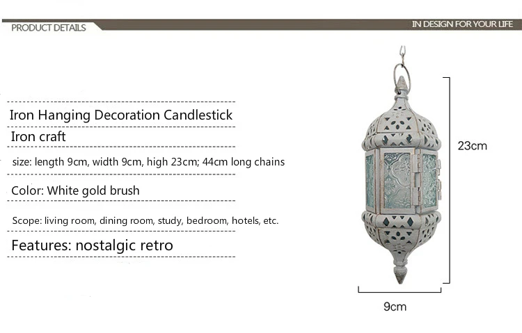 Марокканский Континентальный белый золотой железный Ретро разноцветный стеклянный подвесной подсвечник, белые свадебные подсвечники