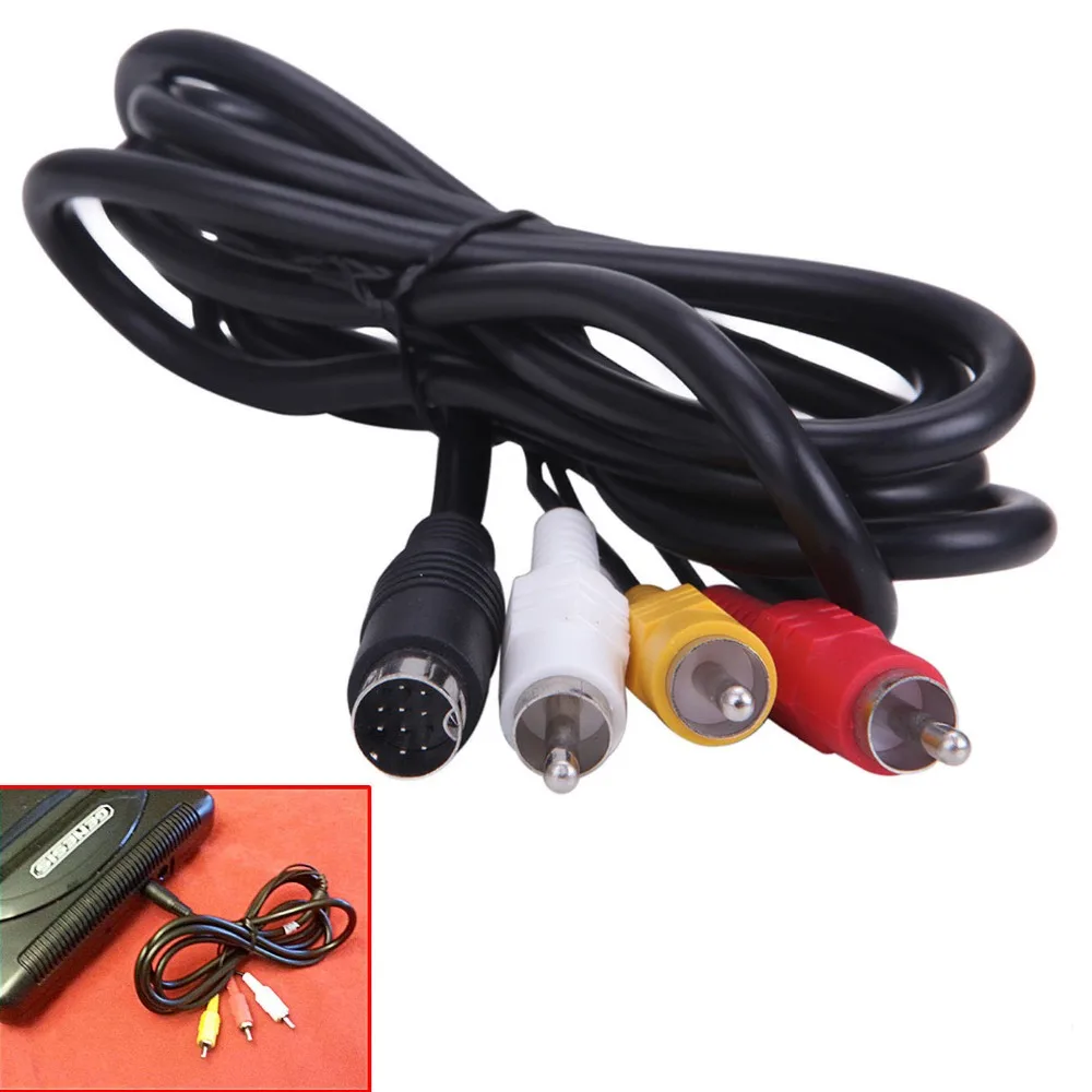 100pcs/lot Audio Video A/V AV Cable Cables for SEGA Genesis 2 3 system ...