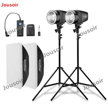 

GODOX 2x 150W Photo Portrait Strobe Flash Studio Light Photography with Softbox,Light Stand,Trigger for Photo Studio CD50