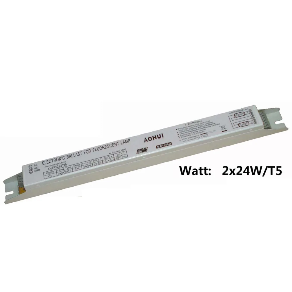 AOHUI AHTF5224YIA 110V 2X24W Постоянная мощность T5 электронный балласт для линейная люминесцентная лампа решетка освещения