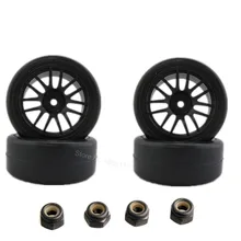 4x26mm Neumáticos de Las Ruedas De Plástico RC Montaje Montaje Hex 12mm Relleno De Espuma Para 1: décimo En piezas de Automóviles por carretera de Juguete