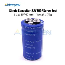 Сверх яркий конденсатор 2,7 V 360F 35*67mm высокочастотный низкий ESR винт ноги супер конденсатор для Автомобильная стереоколонка батарея