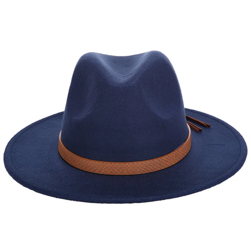 Осенне-зимняя мужская шляпа-федора, Классическая Шапка сомбреро, головной платок, имитация шерсти, кепка, солнцезащитная Кепка для мальчиков, высокое качество, шапки