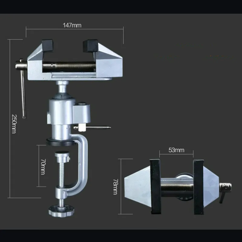 360 Вращающийся стол тиски скамья зажим тиски шлифовальный станок держатель дрель подставка для вращающегося инструмента, ремесло, модельное здание, электроника