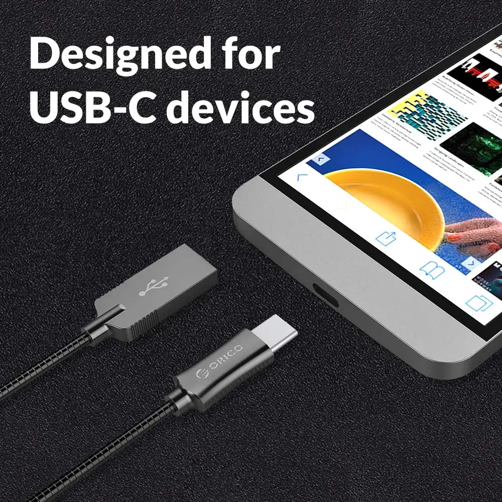 ORICO USB C type A-C кабель высокоскоростной USB кабель для синхронизации и зарядки для huawei P9 Macbook LG G5 Xiaomi Mi 5 htc 10 еще цинковый сплав