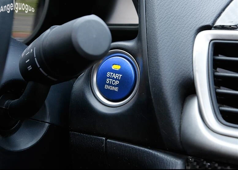 Кнопка запуска двигателя автомобиля, украшение, бесключевая система, переключатель крышки для hyundai Elantra MD 2011-15 Sonata i45 YF 2010-14, наклейка