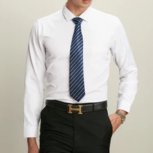 Зимняя Теплая мужская одежда, рубашки, белые, черные, для мужчин, приталенная Мужская рубашка, однотонная, с длинным рукавом, хлопок, мужская повседневная рубашка, толстая