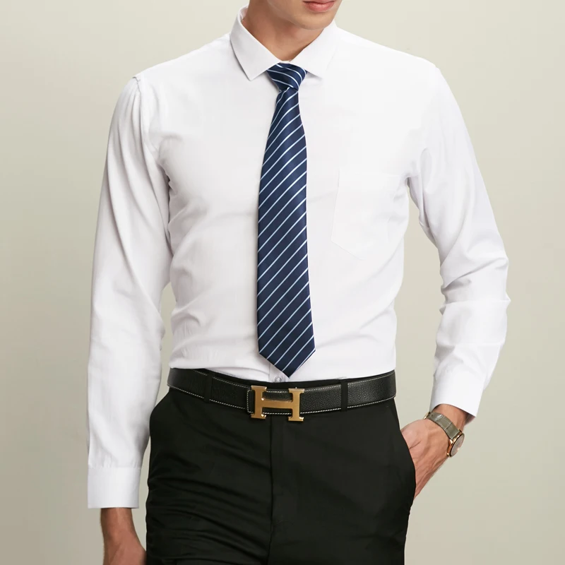 thick white dress shirt