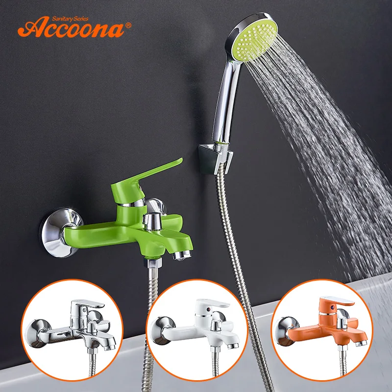 Kaufen Accoona Bunte Badewanne Wasserhahn Dusche Set Lackiert Bad Armaturen Messing Bad Wasserhahn Wasserfall Klassische Bad Wasserhahn A6366