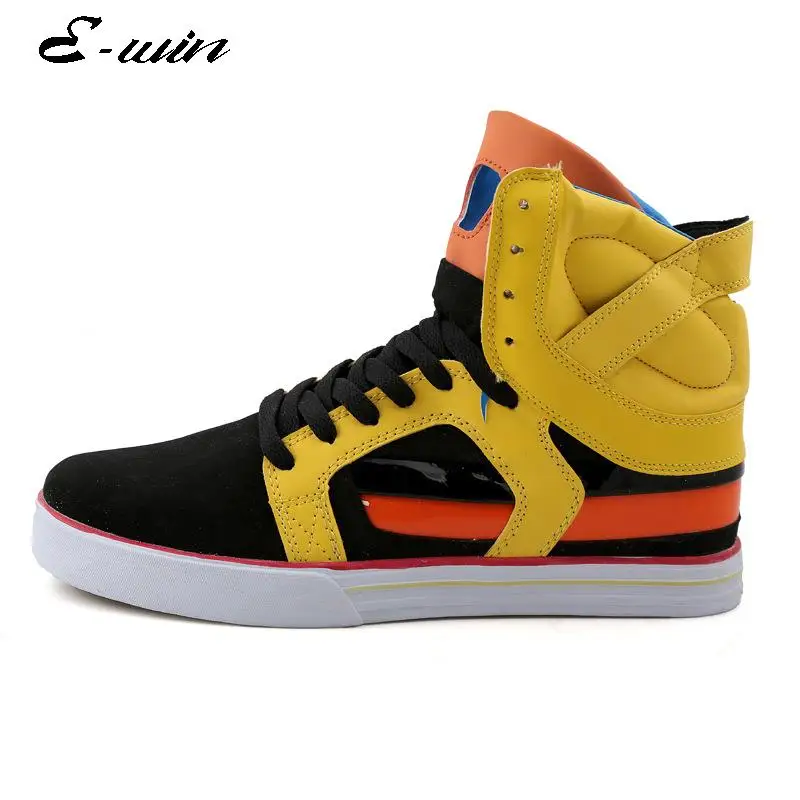 2016 Men Fashion Sneakers Breathable Brand Design Flats Mixed Color High-Top Lace up Outdoor Casual Hip Hop Shoes Size 39-45