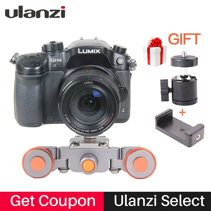 

Electric Motorized Autodolly Video Pulley Car Rail Rolling Track Slider Skater Dolly for iPhone Samsung Nikon Canon Cameras