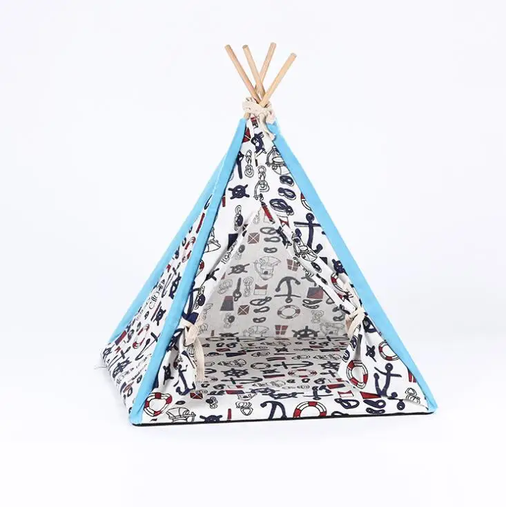 Techome креативная домашняя Складная домашняя льняная дышащая с шелковой подложкой со льдом съемная и моющаяся палатка-гнездо для собак и кошек