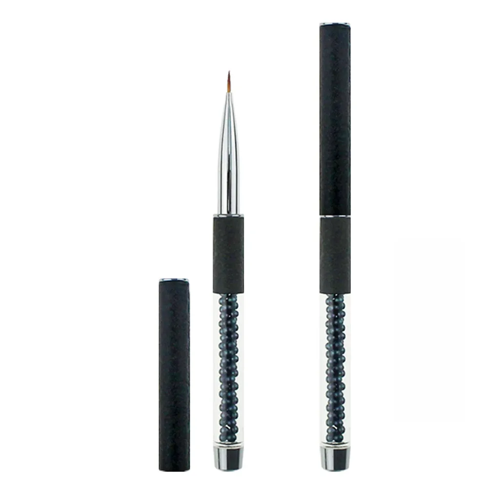 Acrylic nail brush Stylish Black Nail Tools Painting Pen Flower Pen