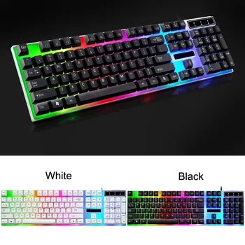 

ZELOTES High quality G21 Waterproof Rainbow Keyboard With Rainbow Backlight USB Wired Game Keyboard YE2.25