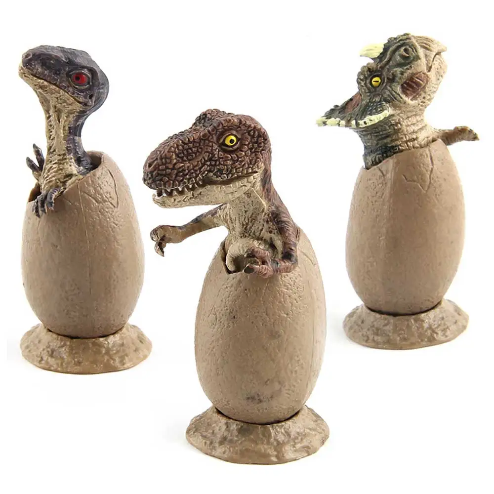 

6cm Crack Easter Jurassic World Dinosaur Baby Egg Toys Funny Half Hatched Dinosaur Egg Model Boy Toys Xmas Gift Educational Toys