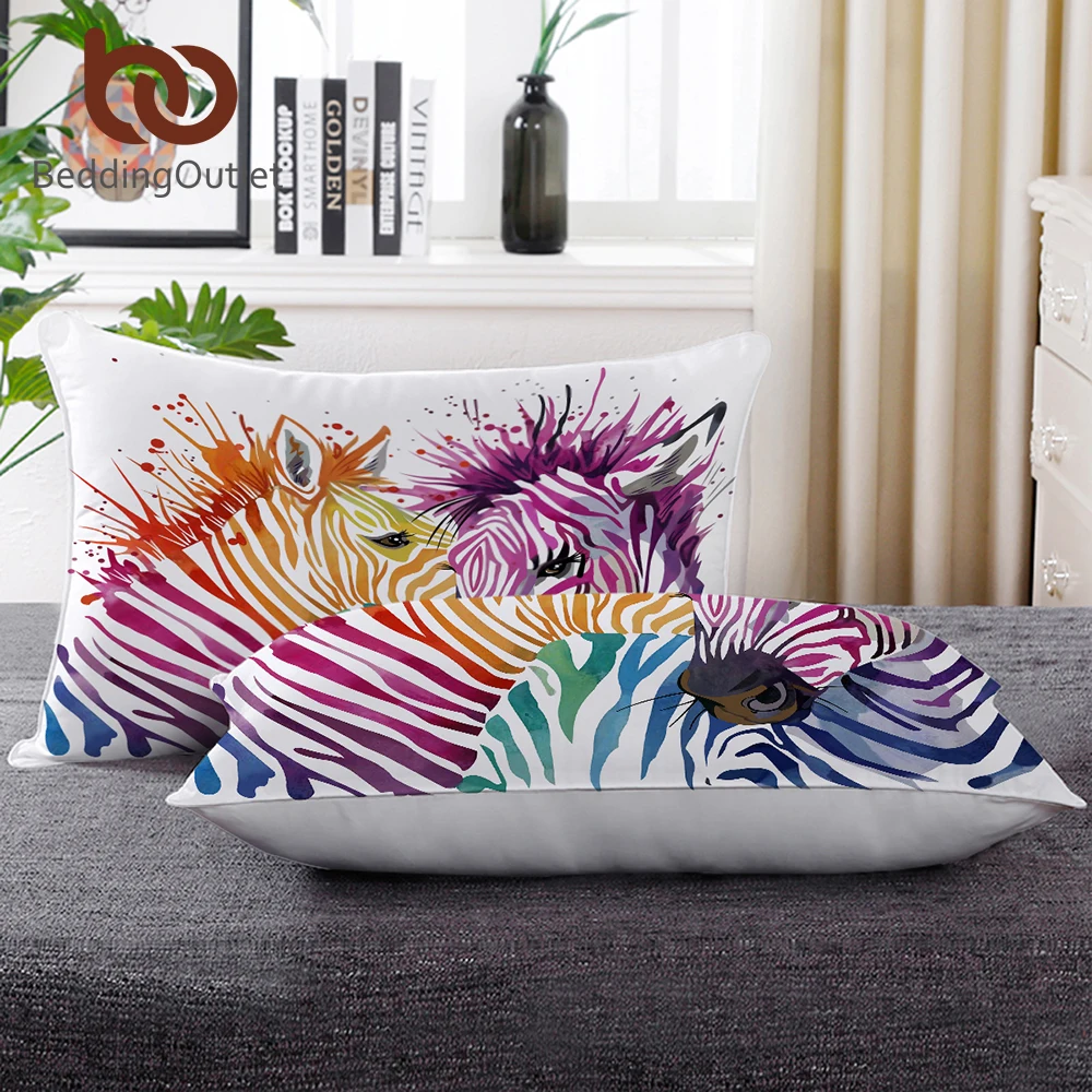 BeddingOutlet Safari Zebra Sleeping Down Alternative Throw Pillow