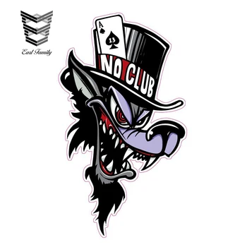 

EARLFAMILY 13cm x 7.2cm Lone Wolf No Club Decal Car Styling Car Stickers Vinyl Graphic Decor Window Bumper DIY Car Body Decals