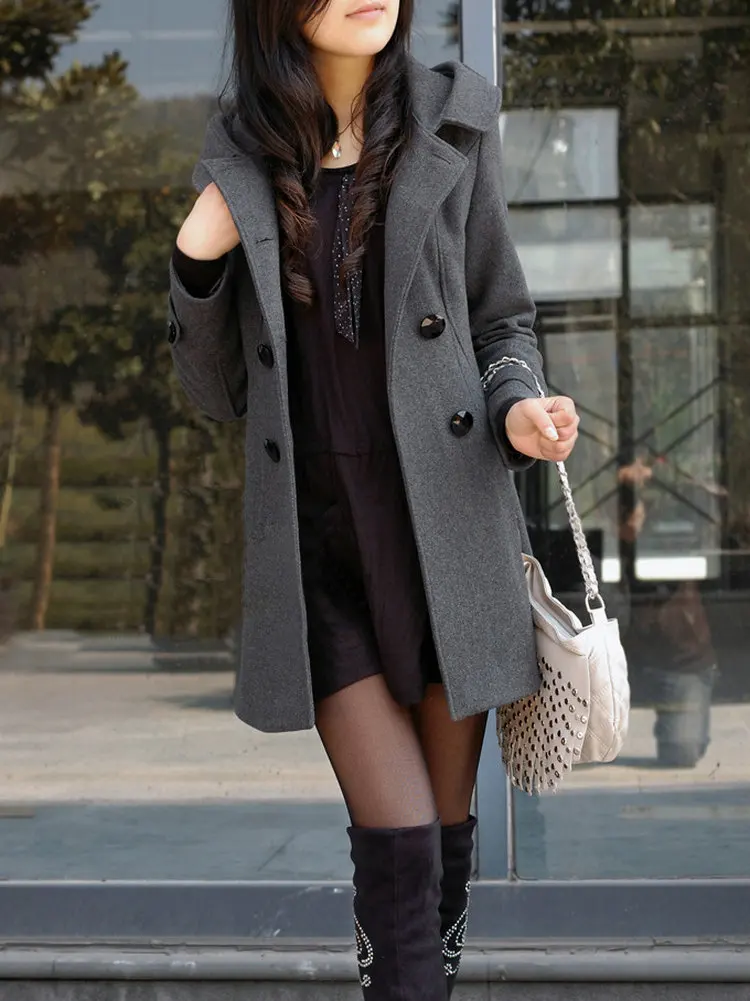 B70 Женская куртка Casaco Feminino, зимнее двубортное тонкое пальто с капюшоном, Женское пальто, верхняя одежда, пальто, Повседневная модная куртка