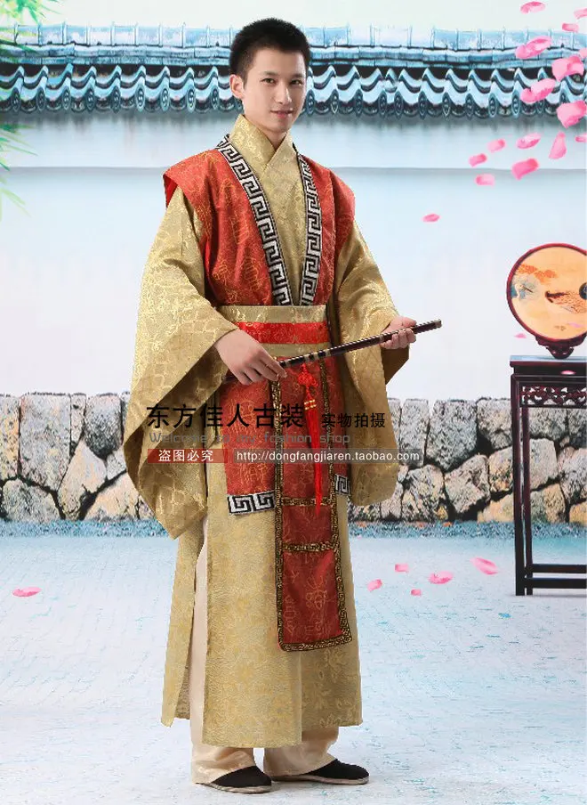 Костюм Hanfu мужской халаты Костюм Танг костюм Set костюмы одежда - Цвет: red 175cmH