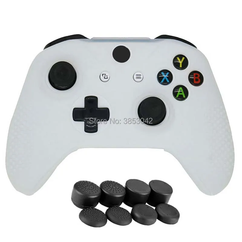 9 in 1 Soft Silicone Rubber Skin Gamepad Protective Case Cover for Microsoft Xbox One S Controller (9)