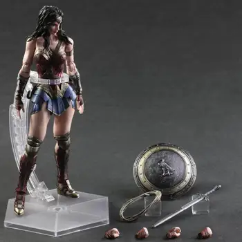 

28cm Wonder Woman Themyscira Princess Play Arts Kai Figure Scale Painted Variant Anime Pvc Action Figure Collectible Model Toy