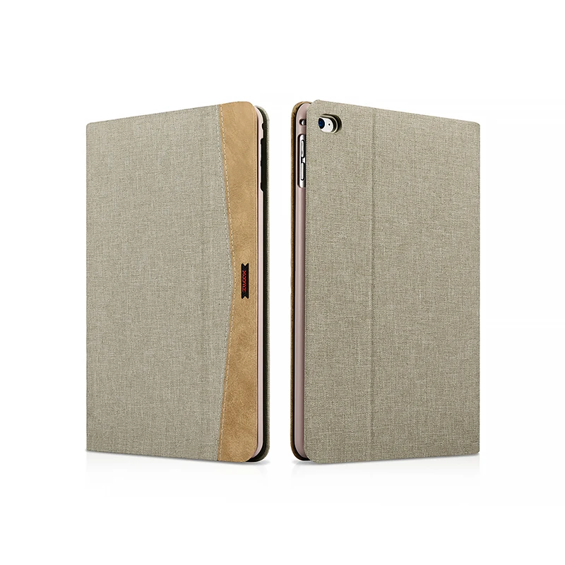 (Серый) XOOMZ Бренд Чехол для iPad mini 4 простая ткань + PC Folio Case Erudition Складная подставка