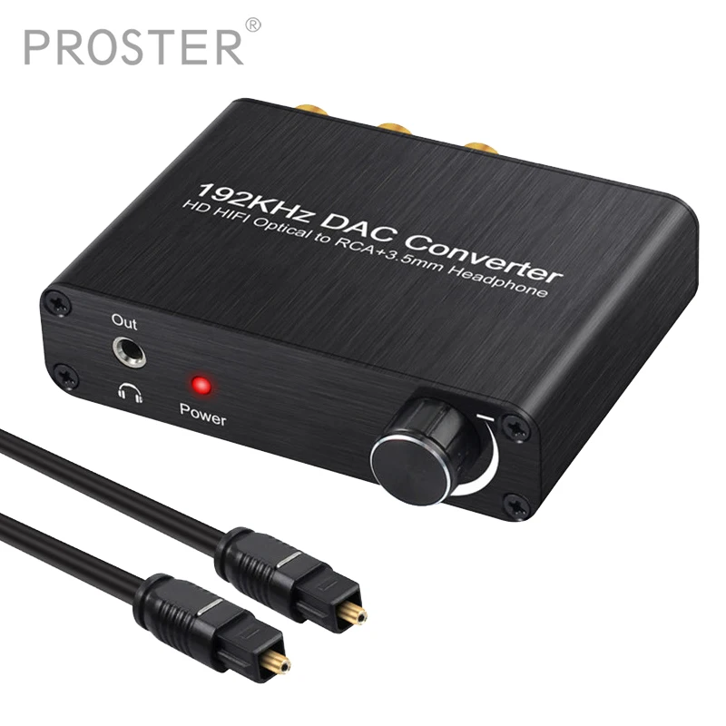 

Prozor audio digital converter Adapter 5.1CH For DTS AC3 to 2.0CH DAC Optical Coaxial to RCA 3.5mm audio digital converter