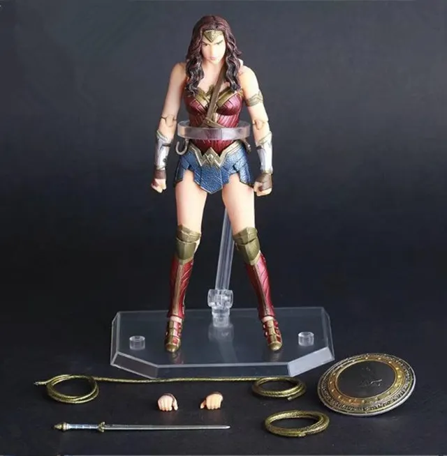 

[Best] Original box Collection Wonder Woman 1/12th Scale PVC Collectible Figure Model Toy 6" 15cm simulation model kids gift