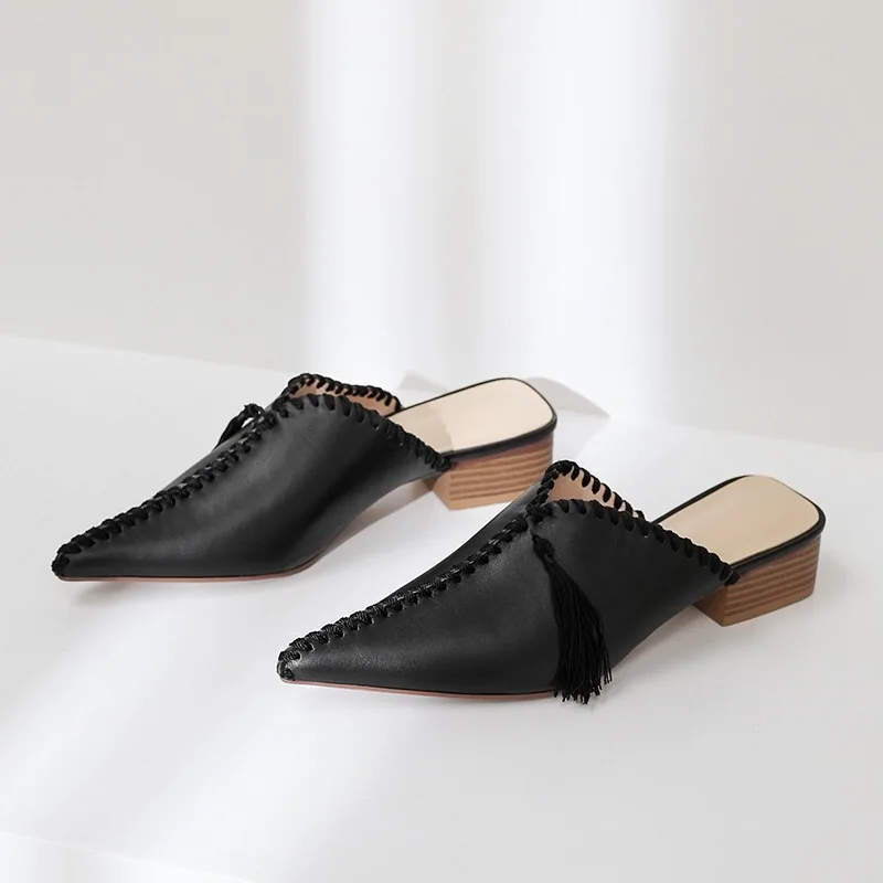 

Women Genuine Leather Top Quality Mules with buckle Most Fashion Luxury