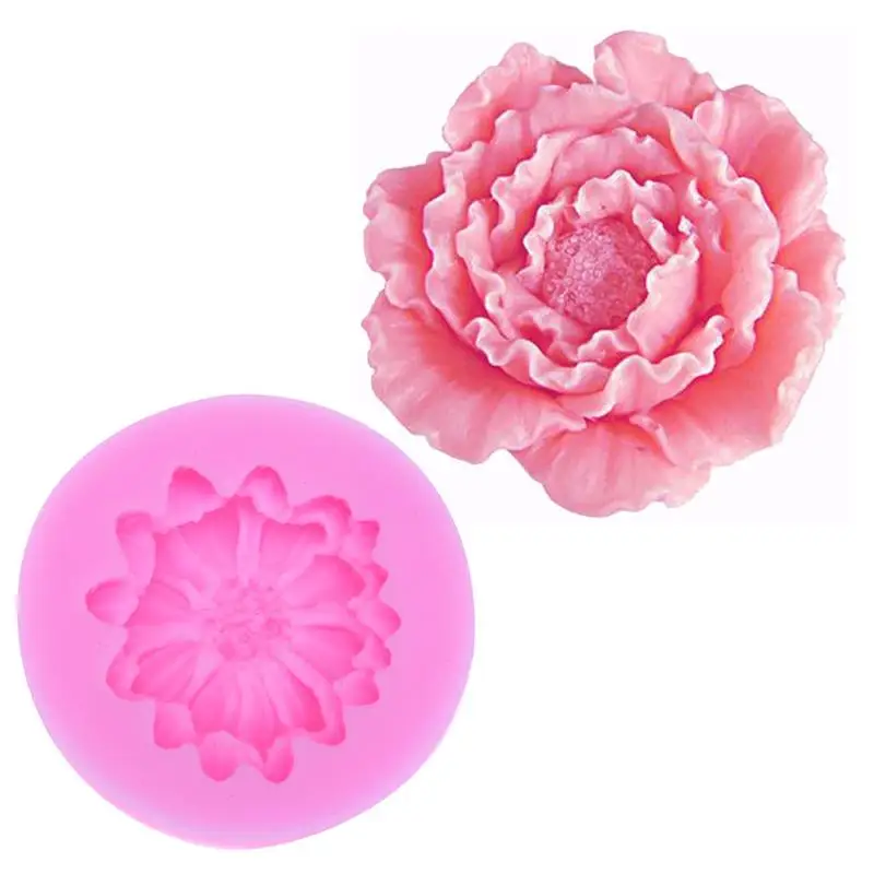 

Lily Peony Shape Fondant Cake Silicone Mold Mousse Chocolates Mould Embossing Die Sugar Arts Baking Tool Cakes decorating tools