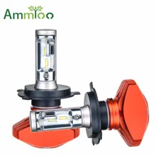 AmmToo H4 H7 Led H11 H1 Led автомобилей головной светильник 9005 HB3 9006 HB4 туман светильник H8 H9 H3 Автомобильная лампочка светильник 24V 12V Авто 6500 к CSP 80 Вт 8000LM