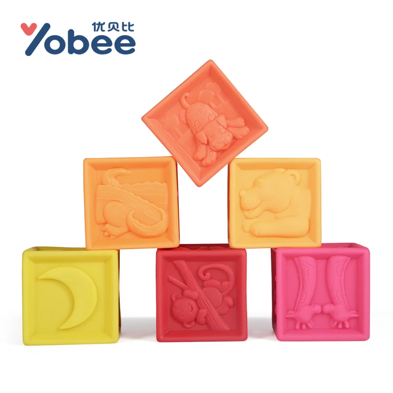 10 шт./компл. пищалка прорезыватель погремушки красочные cube многоцелевой блоки