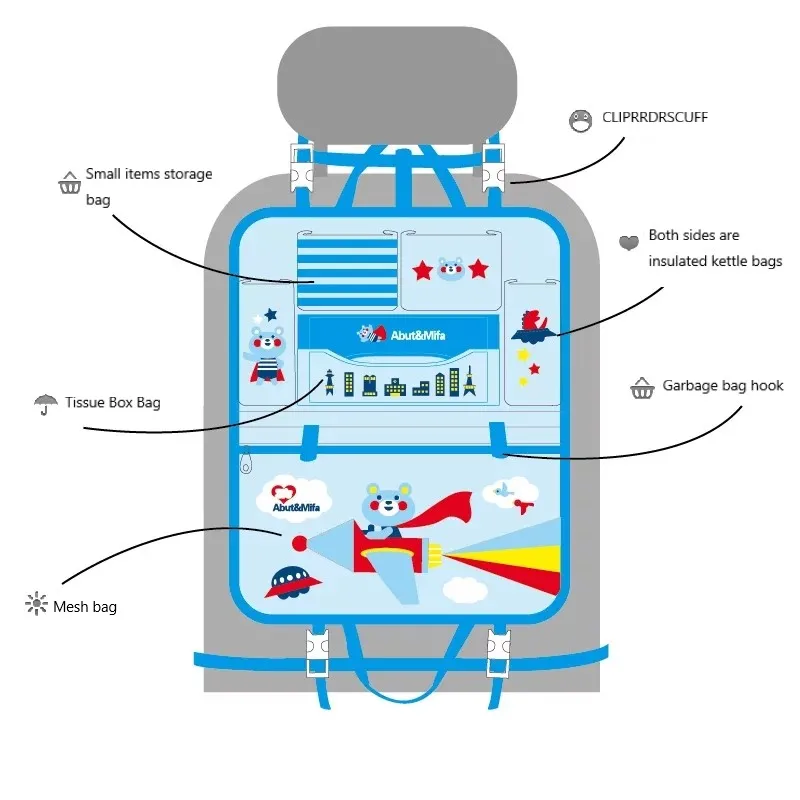 Мультяшная Сумочка для хранения автомобиля, органайзер на заднее сиденье, автомобильный Стайлинг, многофункциональный инструмент, Varia, органайзер для сиденья, аксессуары для спинки