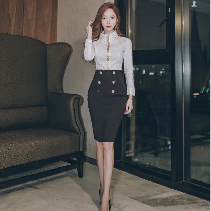 Топ social женская блузка, женские офисные рубашки в Корейском стиле, модные женские блузки FF1344 L