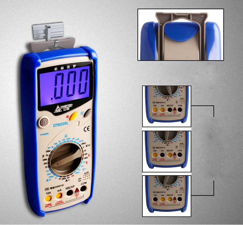Портативный NCV Цифровой мультиметр подсчитывает Автоматический диапазон AC/DC измеритель напряжения светильник-вспышка подсветка большой экран ручной ом тестер