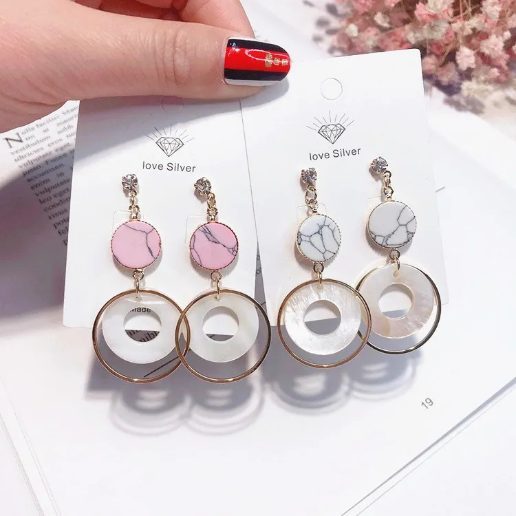 round geometric earring Hypoallergenic fadeless alloy fashion jewelry stud earrings for women gift