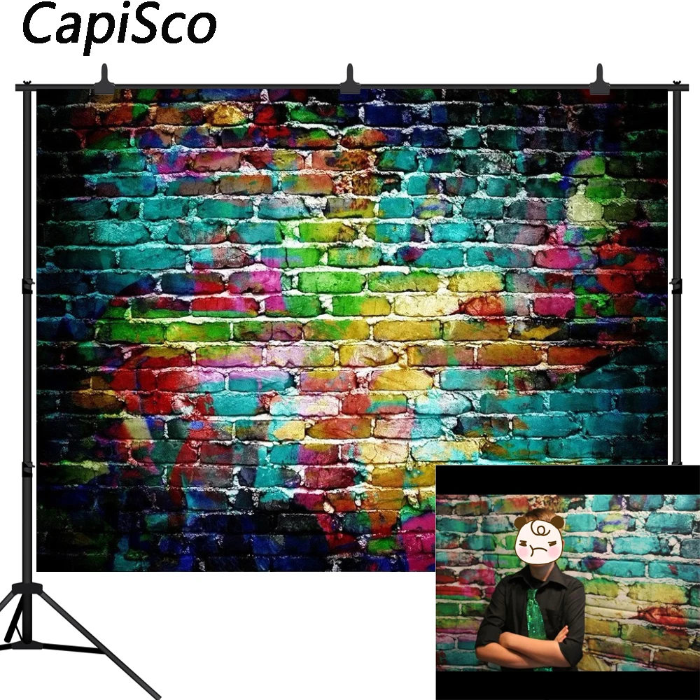 Capisco граффити на кирпичной стене фотография фоны день рождения гранж портрет
