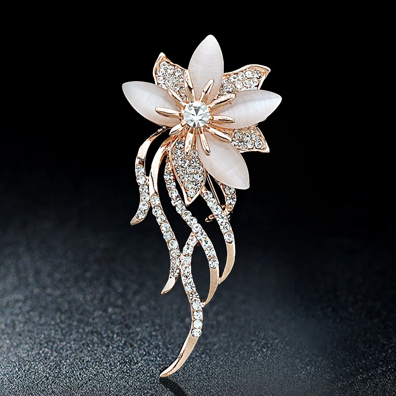 OneckOha-Fashionable-Opal-Stone-Flower-Brooch-Pin-Women-Garment-Accessories-Jewelry-Brooch-Rhinestone-Pin