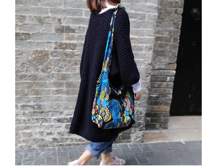 women handbag Large Bohemian Hippie Cloth Crossbody Shoulder Bag Adjustable Strap (4)