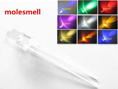 Selecionar a Cor Pces Colorido Redondo Água Clara Vermelho Amarelo Azul Verde Branco Laranja Roxo Rosa Quente Leds Que Você Quer 1000 5mm