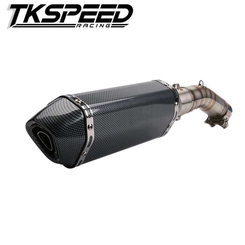 

Motorcycle exhaust pipe muffler Intermediate link contact tube For SUZUKI GSX250+51mm carbon exhaust pipe muffler
