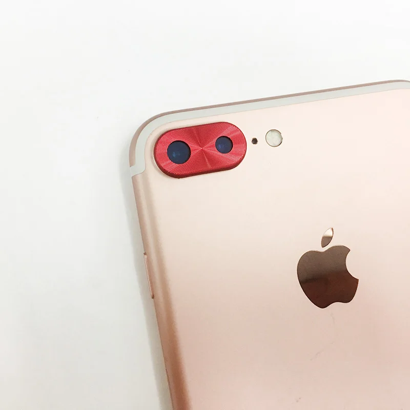 Металлический бампер Защита для камеры для iPhone 7 plus Крышка для объектива камеры для iPhone X задняя камера металлический чехол XS MAX XR - Цвет: Red i7plus i8 plus