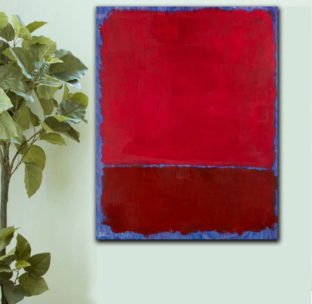 0 Mark Rothko, Untitled (Red and Burgundy Over Blue 90 2