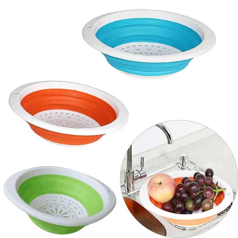 Creative Ractable Folding Clean Draining Multi functional Basket Kitchen Washing Fruit Storage