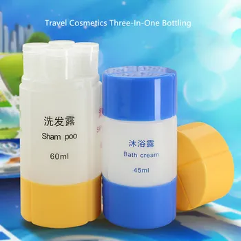 

Travel Cosmetics Three-In-One Bottling 4-In-1 Bottle Shampoo Shower Gel Storage Wash Bag Empty Bottle