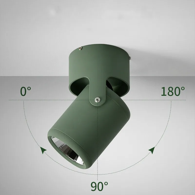 Artpad скандинавском поверхностном креплении потолочный светильник AC110V 220V 180 Вращающийся бар магазин одежды галерея задний точечный светодиодный светильник