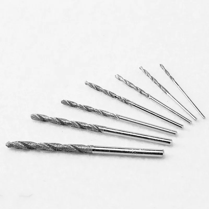 

10pc high hardness emery jade twist drill punch needle drilling reaming tool is amber jade beads