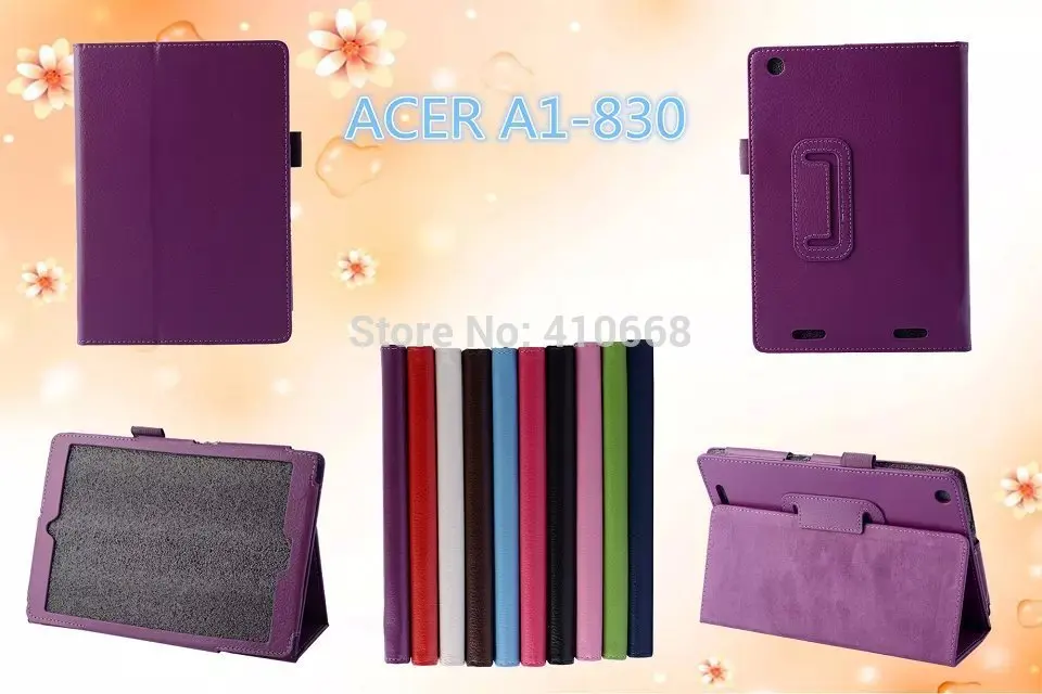

Folding PU Leather Stand for acer iconia a1-830 Case Book Style Cover Skin For 7.9" Acer Iconia A1-830 case +Stylus